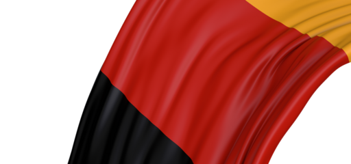 The black red and yellow colors of the German flag wave proudly