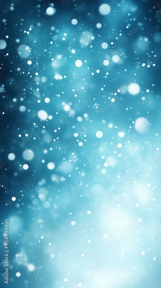 Poster high-quality 2d particle animation with a gentle snowfall effect, softly drifting particles that cre