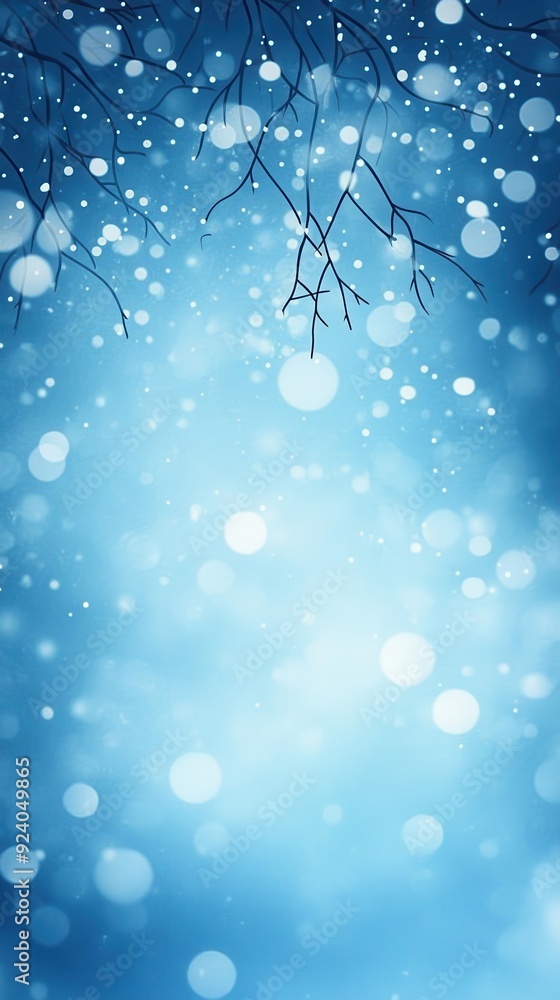 Poster high-quality 2d particle animation with a gentle snowfall effect, softly drifting particles that cre