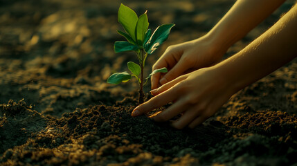 Fototapeta premium hands holding plant