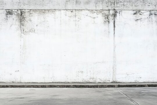 White concrete wall as background , ai