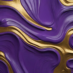 Purple and gold paint texture. Abstract background. 3d rendering