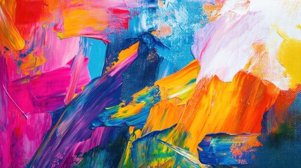 Vibrant Abstract Painting with Bold Strokes