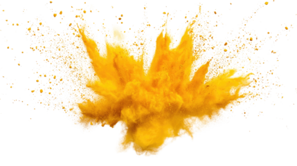 Yellow explosion transparent background