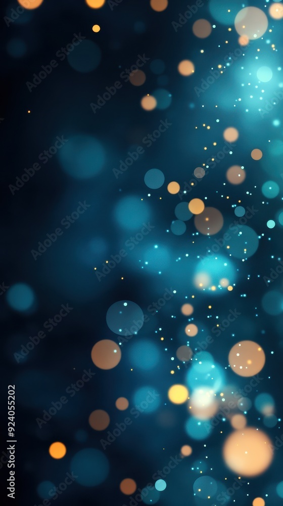 Aufkleber soft, glowing particles floating gently in a dark background, creating a serene and magical atmosphe