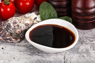 Asian Oyster sauce in the bowl