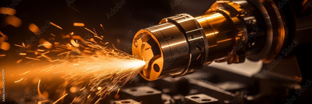 Poster precision cnc machining for rocket engine component aerospace industry complexity displayed