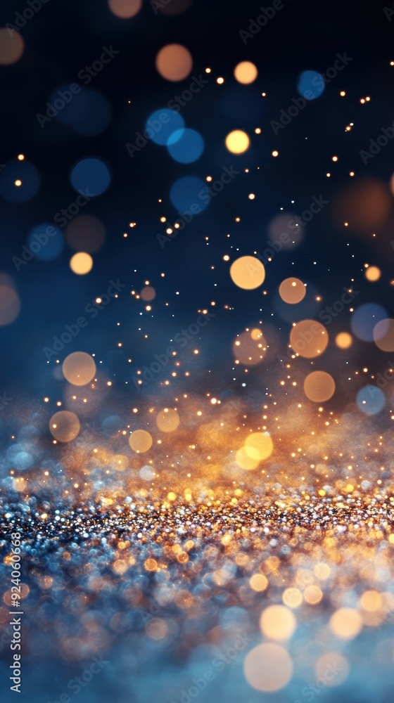 Poster glitter scattered across a smooth surface, creating a sparkling and festive visual effect