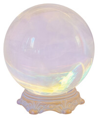 PNG Mystical crystal ball on stand