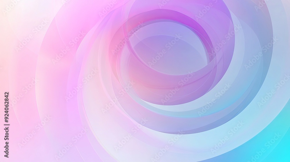 Aufkleber a circular pastel background with a soft, abstract design featuring a colorful gradient of rainbow h