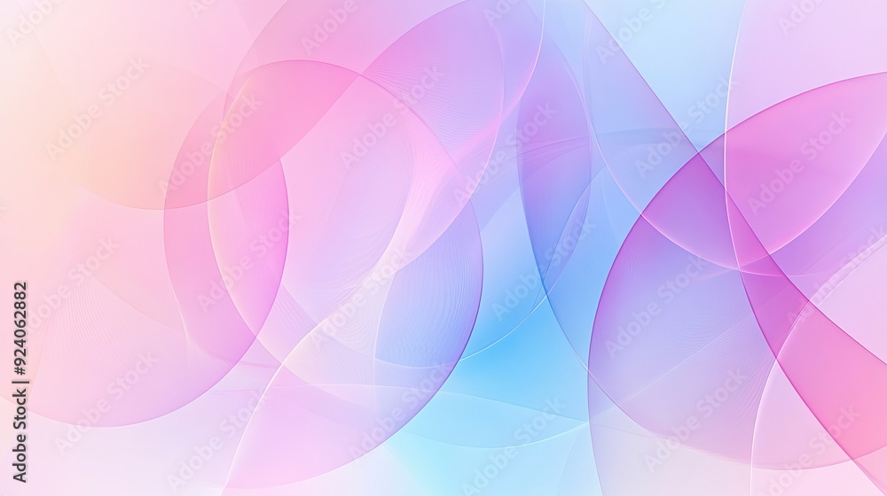 Aufkleber a circular pastel background with a soft, abstract design featuring a colorful gradient of rainbow h