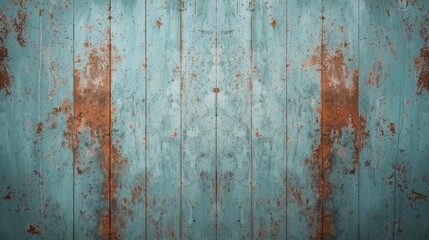 Fototapeta premium Rusty weathered blue metal wall texture for vintage and industrial design