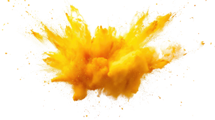Yellow explosion transparent background
