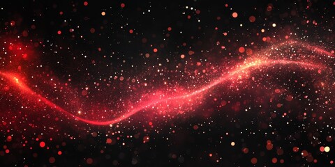 Fototapeta premium Digital Abstraction of Red Dots and Lines Isolated on an Abstract Background, Symbolizing Connectivity and Modern Data Visualization.