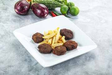 Vegan cuisine - chickpea round falafel