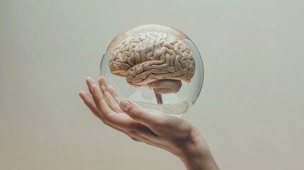 Composite illustration photo concept abstract collage of arm hold enlarge glass studying brain isolated creative drawing background