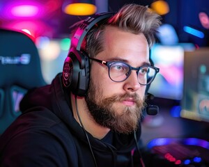 A gamer streaming live, improvising strategies in a competitive match, adapting to challenges and engaging viewers with spontaneous gameplay