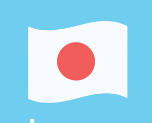 Japan flag icon stock illustration