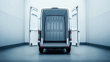 Open Back Doors of an Empty Cargo Van