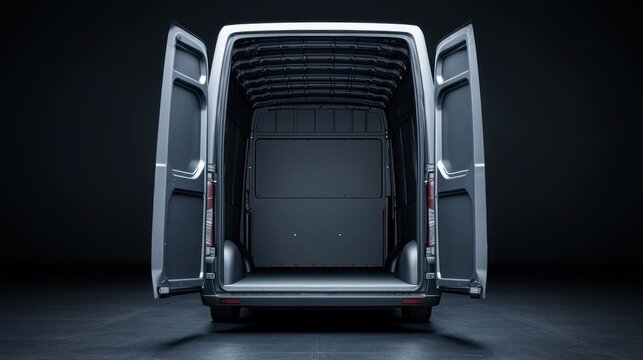 Open Back Doors of an Empty Cargo Van