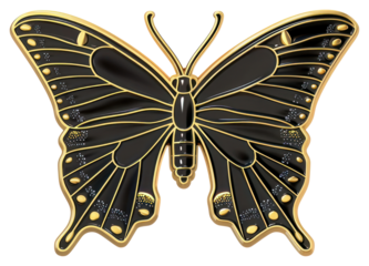 Elegant black butterfly design