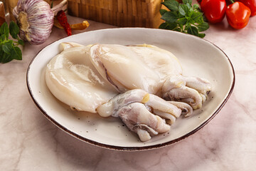 Raw fresh cuttlefish for cooking
