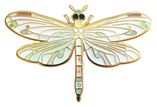Elegant dragonfly brooch design