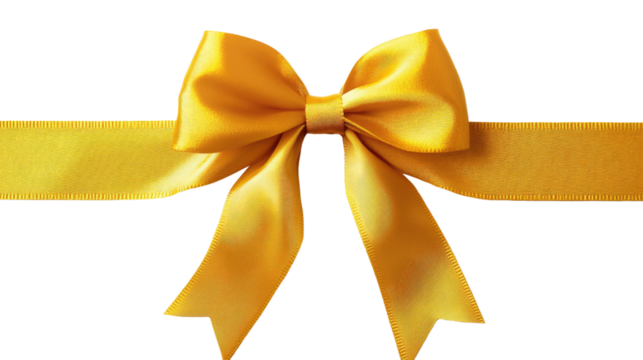 Yellow bow tie transparent background