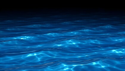 Obraz premium deep ocean water background with light reflections create with ai