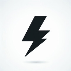 Black lightning flat colors thin lines