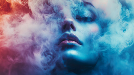 Smoke Cloud Woman Addiction Vape Thoughts Mental Health Drugs Psychotherapy Psychology Mind