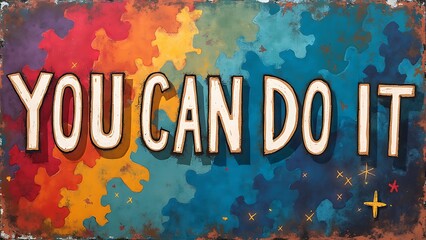 You Can Do It (T-shirt Design Motivational Quote, Illustartion,Typography,Banner,Poster)