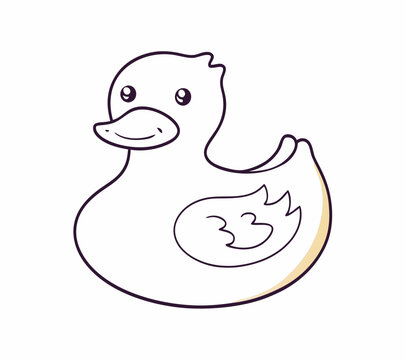recommend clip art: Rubber duck cartoon line doodle stock illustration