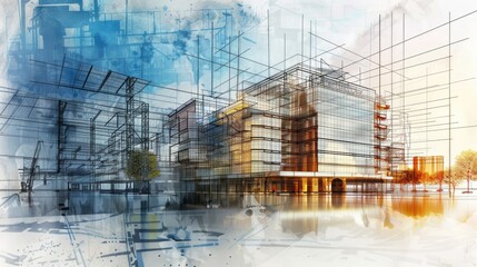 Successful industrial architecture AI generated