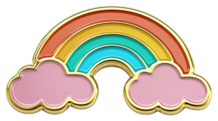 Colorful rainbow enamel pin