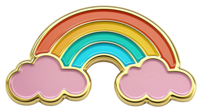 Colorful rainbow enamel pin