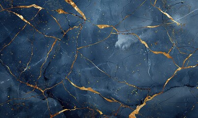 Fototapeta premium black marble background with golden veins