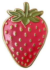 Vibrant enamel strawberry pin
