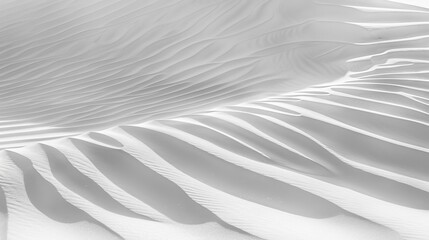 Fototapeta premium Abstract Minimalist Photography of Smooth Sand Dunes, Nature Background in Black and White
