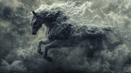 Fototapeta premium Enchanted Beasts, a collection of intricate illustrations showcasing mystical creatures in a fantastical realm, highlighting their magical essence and unique details.