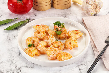Stir fried prawn in sweet and sour sauce