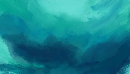 Abstract watercolor paint background by teal color blue and green background
