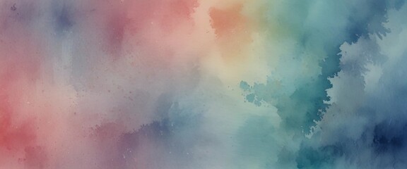 Fototapeta premium Seamless Blush Pink to Light Blue Gradient Watercolor Background with Soft Pastel Transition for Digital Art and Design