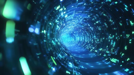 Obraz premium Abstract Digital Tunnel