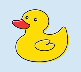 yellow rubber duck isolated