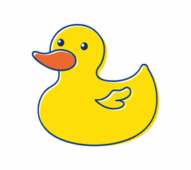 yellow rubber duck isolated