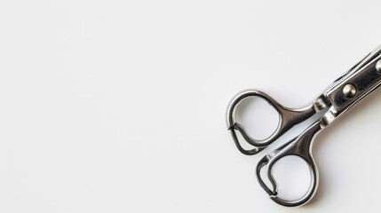 Eyelash curler on white background with space for text