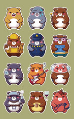 2d vector illustration for cartoon character design for kids and comic book stickers printing and cartoon movie 

