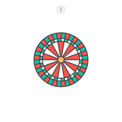 Dartboard icon symbol vector illustration isolated on white background