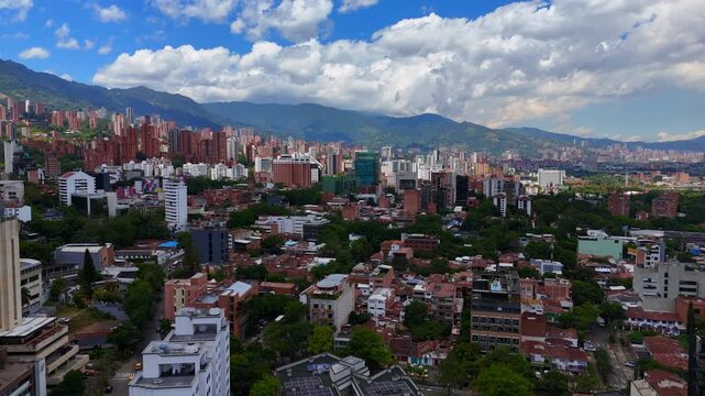 Video a&eacute;reo sobre la ciudad de Medell&iacute;n, Colombia